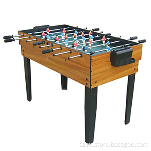 brown soccer table wiht light-green play ground